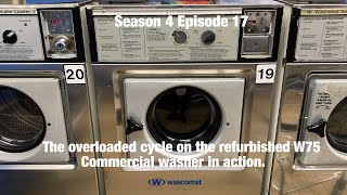 Laundromat day S4 Episode 17 The overloaded cycle on refurbished Wascomat Junior W75 Washer action.