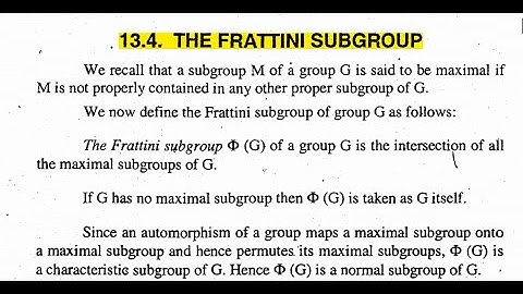 Frattini Groups