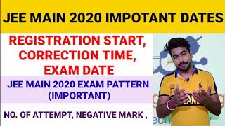JEE Main 2020 Exam Date | No. Of Attempt | JEE Main 2020 Strategy | Exam Pattern