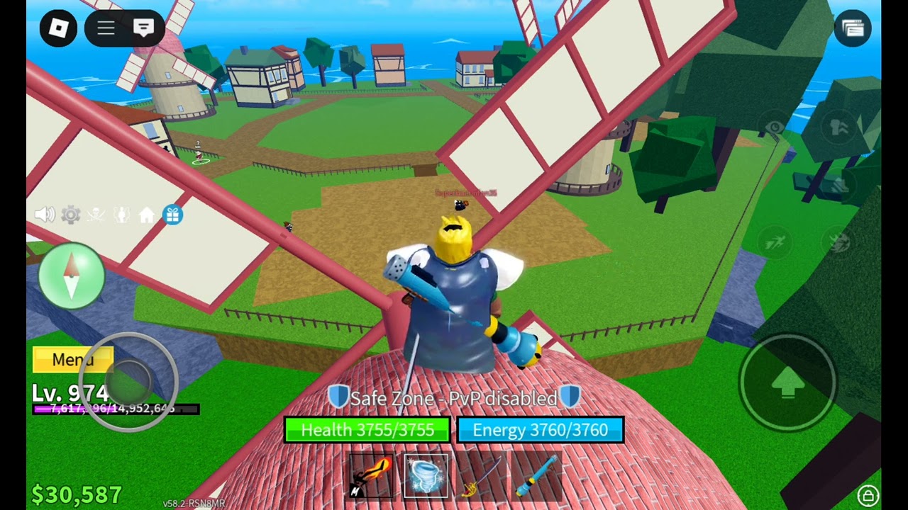 Teaching Superbacon in Blox fruits 1 how to grind