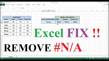 How do I get rid of NA error in Excel?