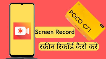 how to screen recording in poco c71, poco c71 screen recording with sound
