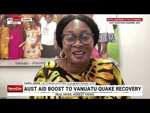 Carol Angir talks to Sky News about the Vanuatu Earthquake Response - video from ActionAid