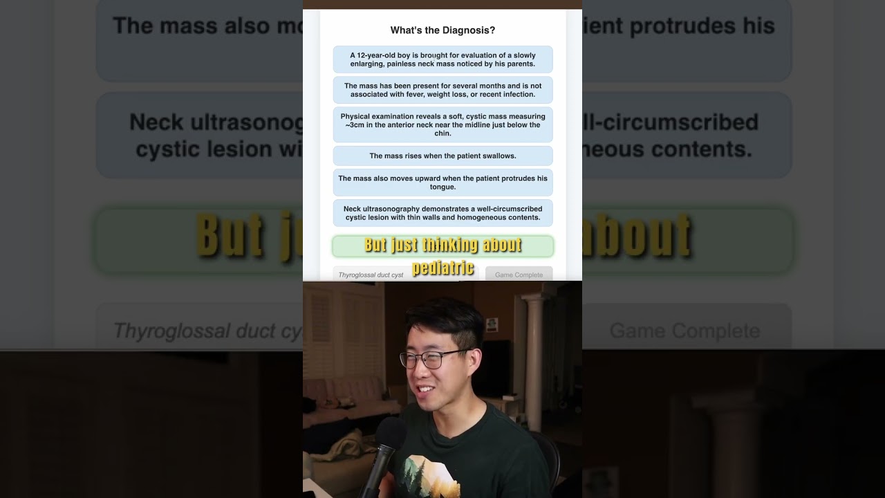 A 12 Year Old Boy Is Brought For Evaluation Of A Neck Mass #medicine #meded #doctordle