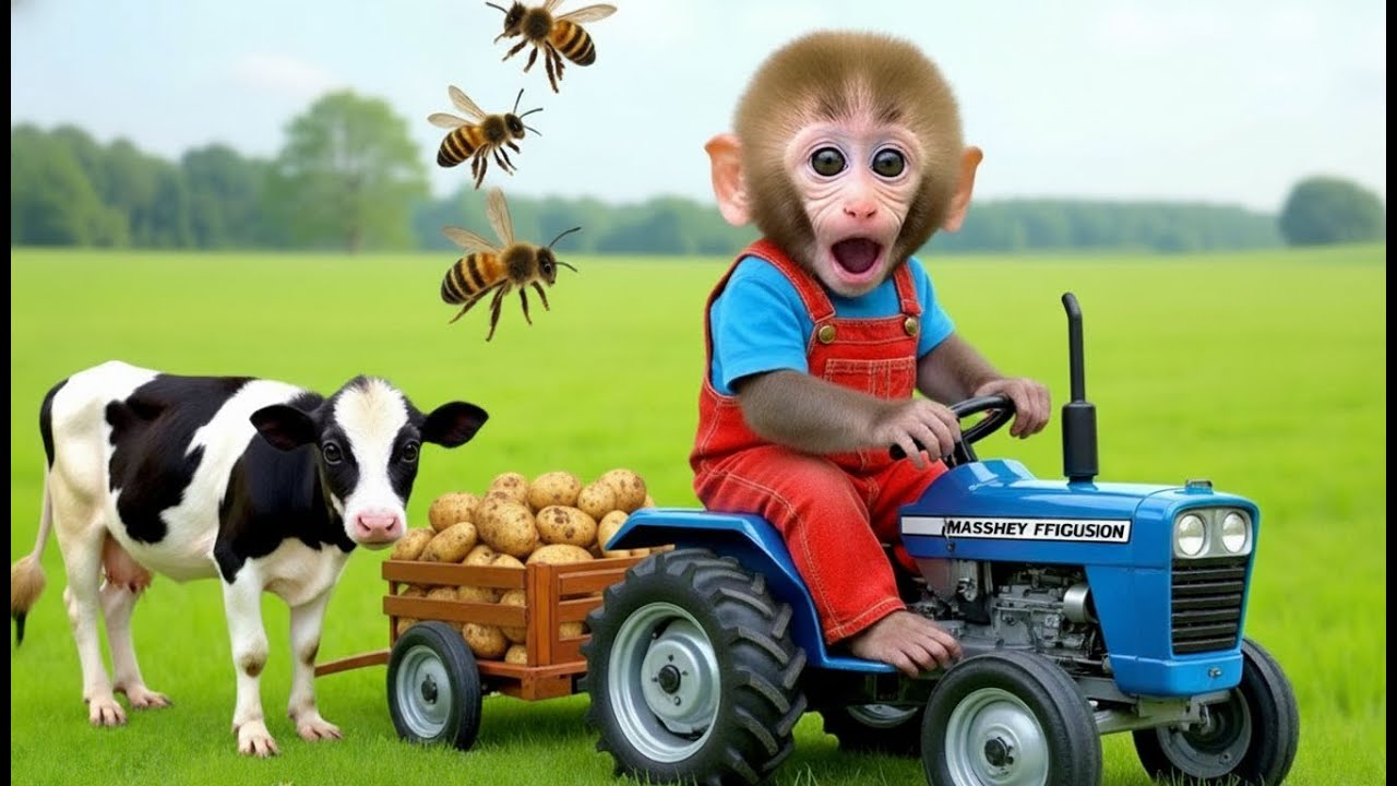 Monkey Eric Drives a Tractor  The Dream of Bees and the Journey to Feed Hungry Cows