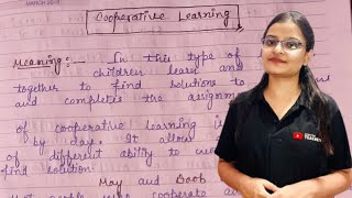 Cooperative Learning | Creating an Inclusive School | B.Ed Notes and Classes |
