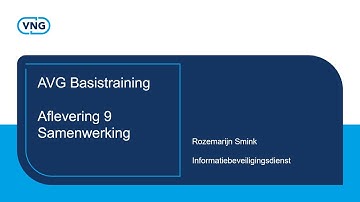 AVG Basistraining aflevering 9  Samenwerking