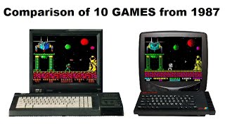 ZX SPECTRUM and AMSTRAD CPC time travel 1984-1993 part 4/10 : Comparison of 10 GAMES from 1987