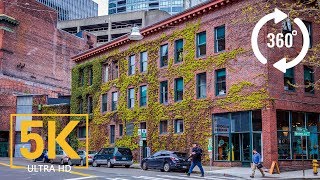5K 360° VR City Tour from Seattle City, Downtown 4th & 5th Avenue  - Washington State, USA