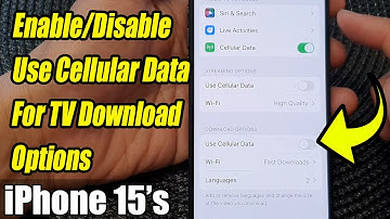 iPhone 15/15 Pro Max: How to Enable/Disable Use Cellular Data For TV Download Options