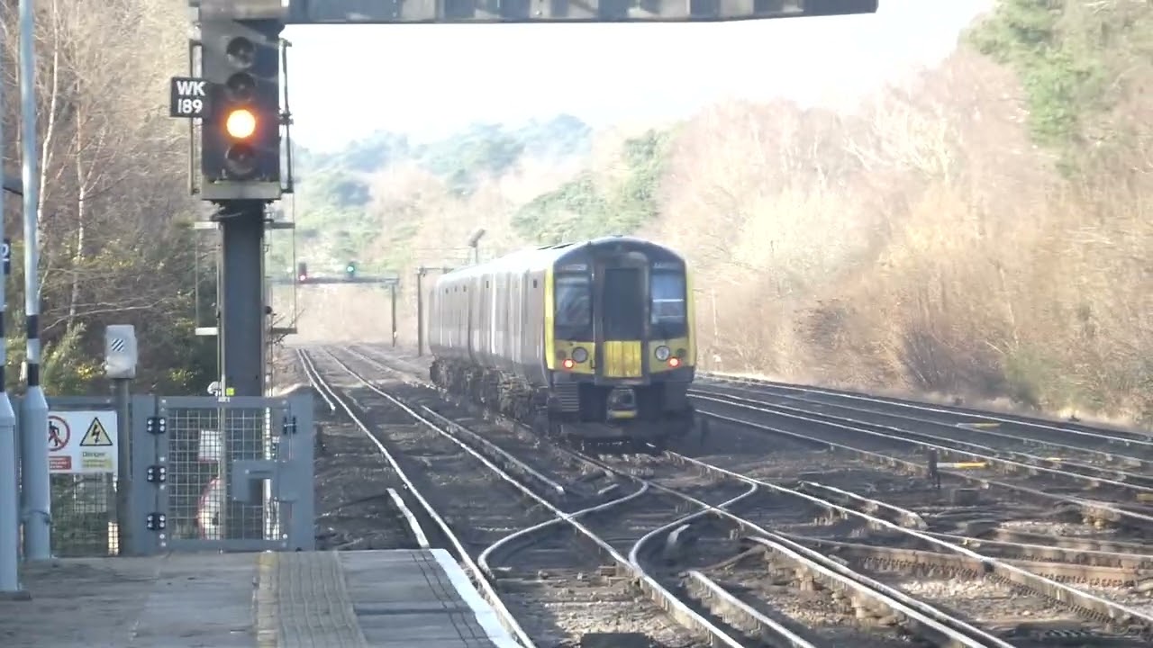 South Western Railway Class 444034-444028 pass Brookwood for Weymouth and Poole