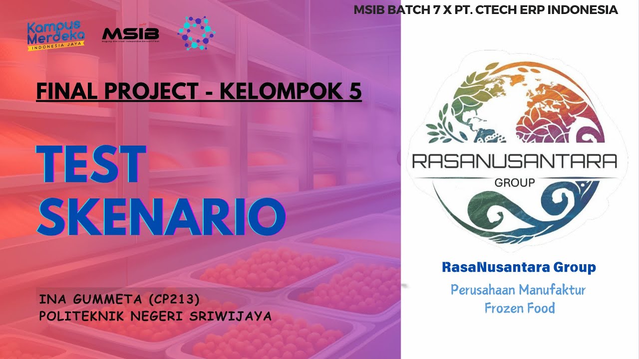 FINAL PROJECT - Test Skenario | Kelompok 5 [SIB X PT Ctech ERP ...