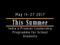 The shri ram ananta aspen leadership school 2017 trailer