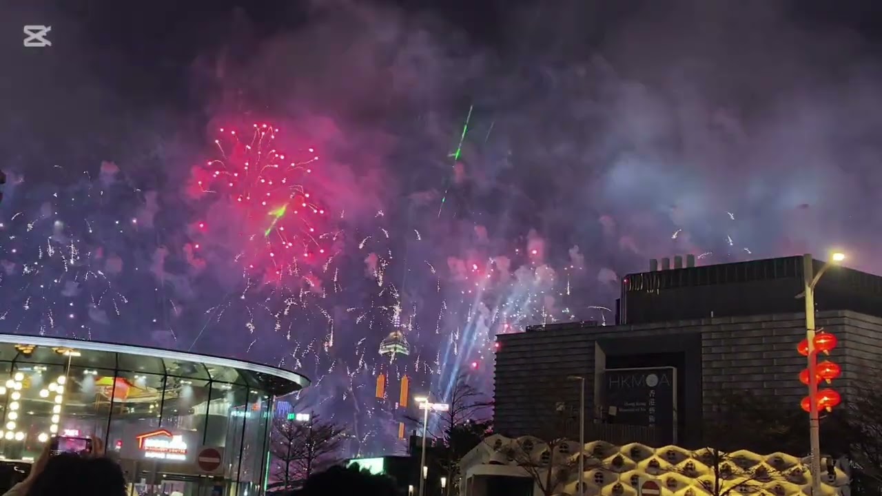 Chinese new year fire Works🇭🇰Victoria Harbour in Hong kong #ofwhongkong #ofw 