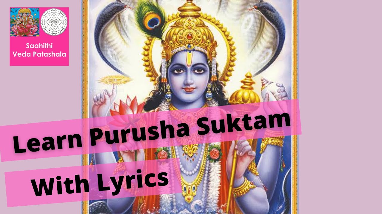 Learn Purusha Suktam | Lyrics in English and Telugu | Saahithi eVeda Patashala