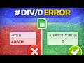 Google Sheets Fix #DIV/0 Error