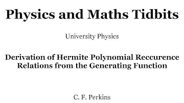 The Hermite Ruccurence Relations from Generating Functions
