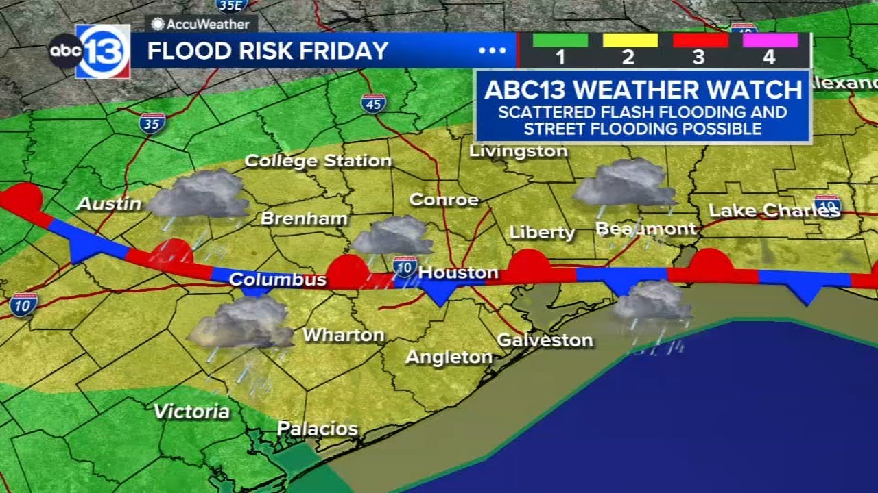 Front bringing rain today, new ABC13 Weather Watch for storms Friday ...
