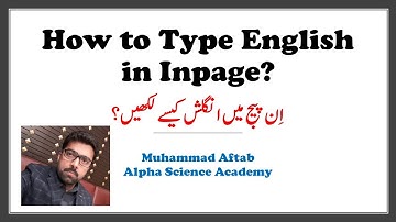 How to type English in Inpage Urdu Software