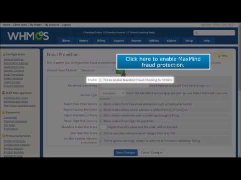video:Configure Fraud Protection in WHMCS