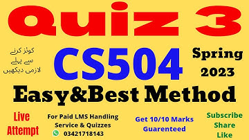 cs504 quiz 3 solution cs504 quiz no 3 solution spring 2023 cs504 quiz 3 solution 2023