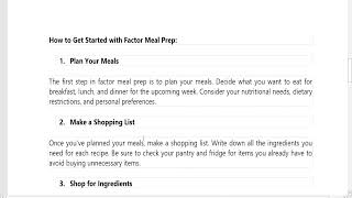 Factor prepared meals | Factor 75 meal prep | Factor meal prep