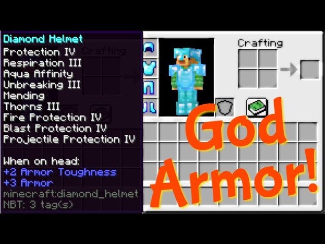 GOD Armor in Survival!  1.14-1.14.2 Minecraft 