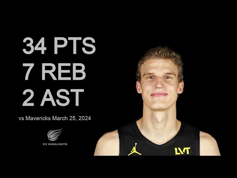 Lauri Markkanen vs Mavericks 34 pts 7 reb 2 ast | March 25, 2024 |