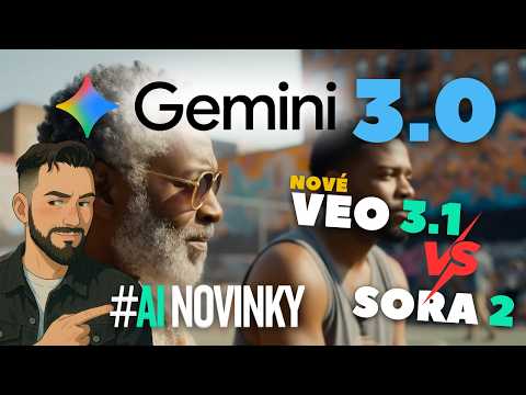 Cover: Nové Veo3.1 vs. Sora2! 🔥 Prichádza revolučný Gemini 3.0 😮 #AI NOVINKY
