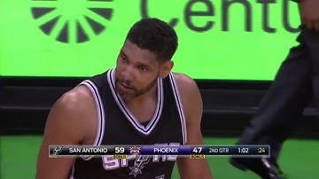 Tim Duncan got technical for looking | 2016.2.21 | Spurs vs Suns
