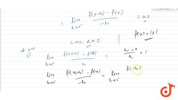 `f(x) = |x|` differentiability check at `x= 0`