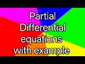 What is a Partial Differential equations.PDE kya hai 