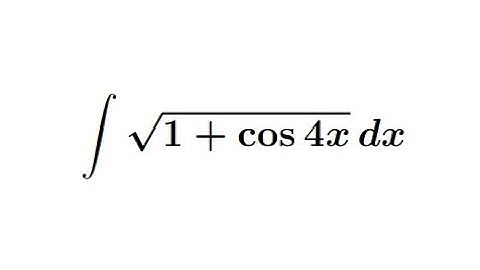 Integral of √(1+cos4x) || Integration of trigonometric functions
