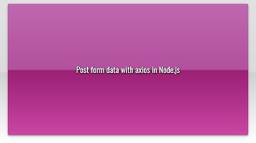 Post form data with axios in Node.js