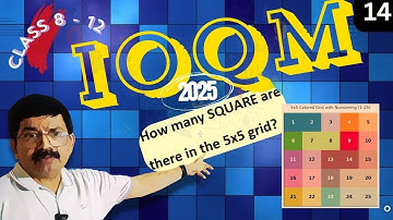 🔥IOQM 2025 | Problem 14 | 🟥 Counting Squares in a Grid ✨ | 5×5 Grid Explained 🔢|#ioqm2025 #Olympiad