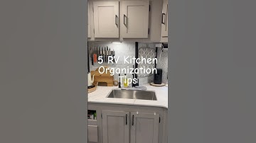 5 Genius RV Kitchen Hacks! 🚐✨ #rvlife  #organizationtips #theorganizedcamper
