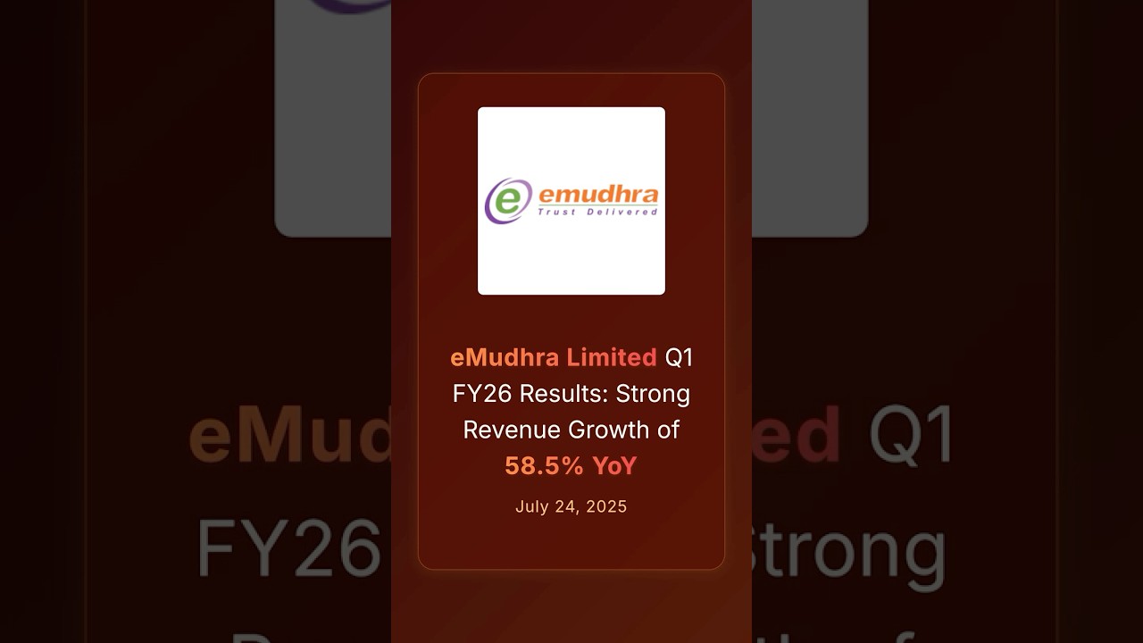 eMudhra Limited Q1 FY26 Results: Strong Revenue Growth of 58.5% YoY 