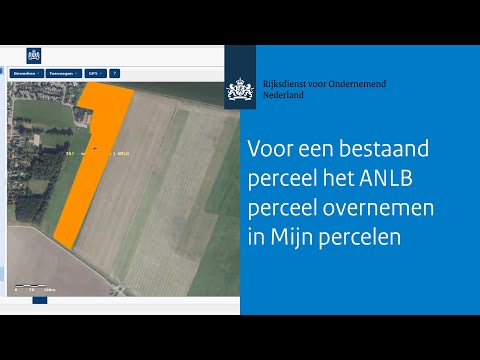 Voor een bestaand perceel het ANLB perceel overnemen in Mijn percelen