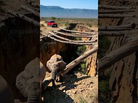 Elephants Work Together To Save Human In Need! #animals #elephant #teamwork