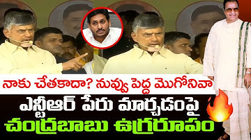 ఎన్టీఆర్ పేరు మార్పుపై చంద్రబాబు | Chandrababu Naidu Fires on YS Jagan over NTR Name Change