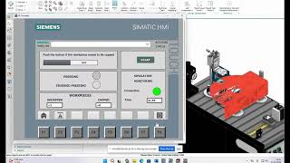 NX MCD modelling of FESTO Fluidic Muscle Press Station and PlantSim simulation