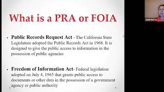 CPRA Request 101 - How to file public records request