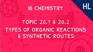 IB Chemistry Topic 20.1 & 20.2 (HL): Types of organic reactions and synthetic routes