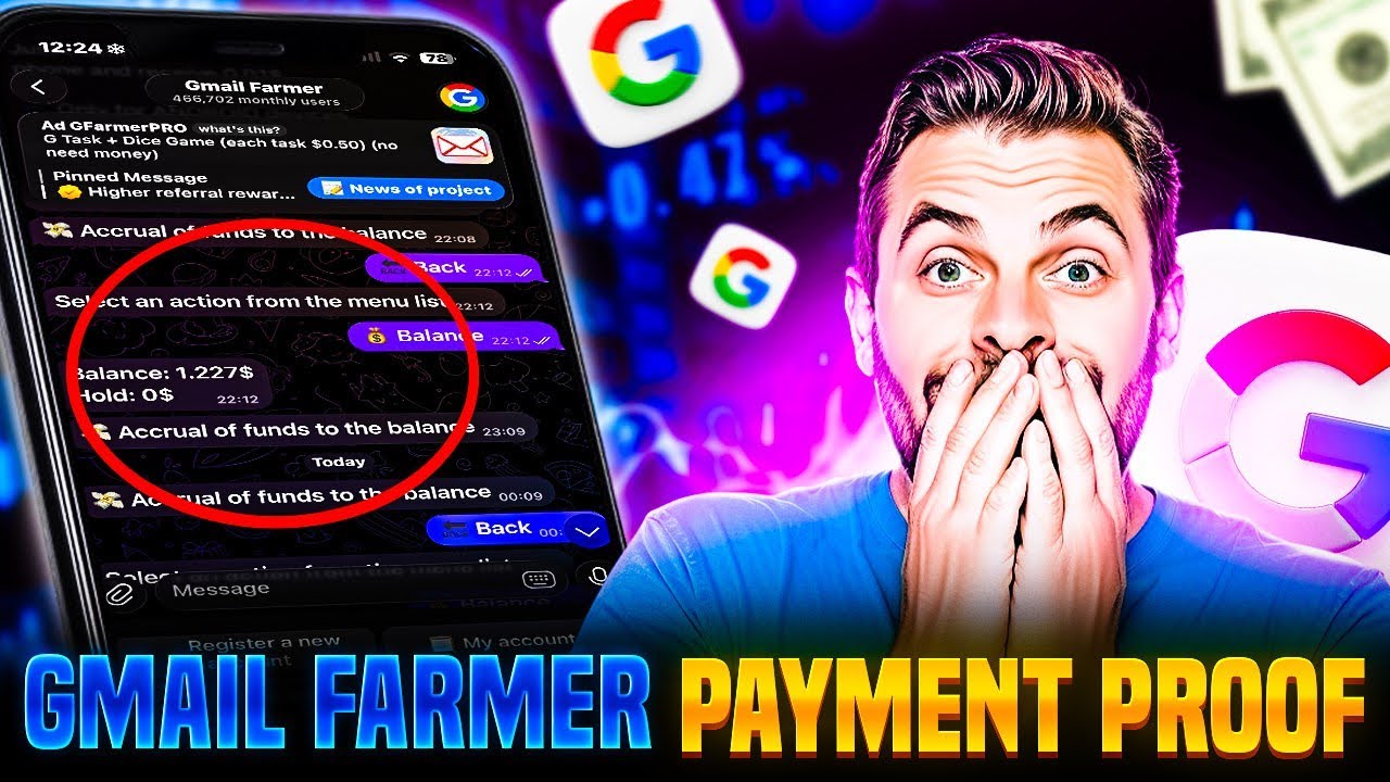 Instant Payment Telegram Bot | Gmail Farmer Telegram Bot Payment Proof