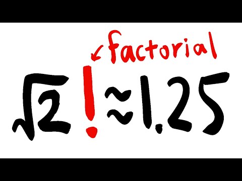 factorial of sqrt(2)?