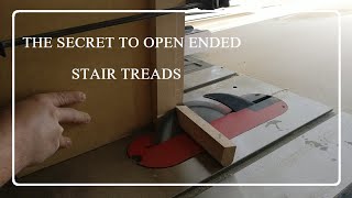 Ingenious jig for open ended stair treads