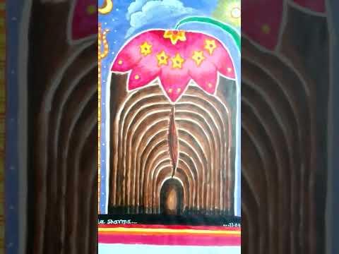 jyotirling  darshan # shorts#neeta Sharma pasoud # phabric water colar penting