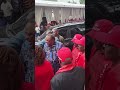 The 4th President Uhuru Kenyatta arrives at the Jubilee Delegates Meeting held in Kiambu
