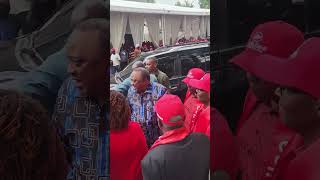 The 4th President Uhuru Kenyatta arrives at the Jubilee Delegates Meeting held in Kiambu