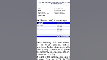 Ctet  2023 | Ctet Result 2023 #ctet #shorts #shortsfeed #ctetresult #ctetmarksheet
